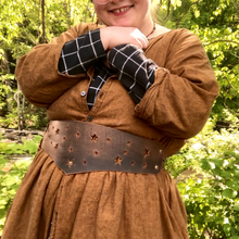 Load image into Gallery viewer, Patina'd Brown Panel Belts (Stars Optional)