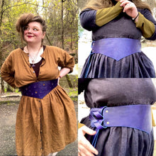 Load image into Gallery viewer, Deep Blue Panel Belts- stars optional (Ready to Ship and Pre Orders)